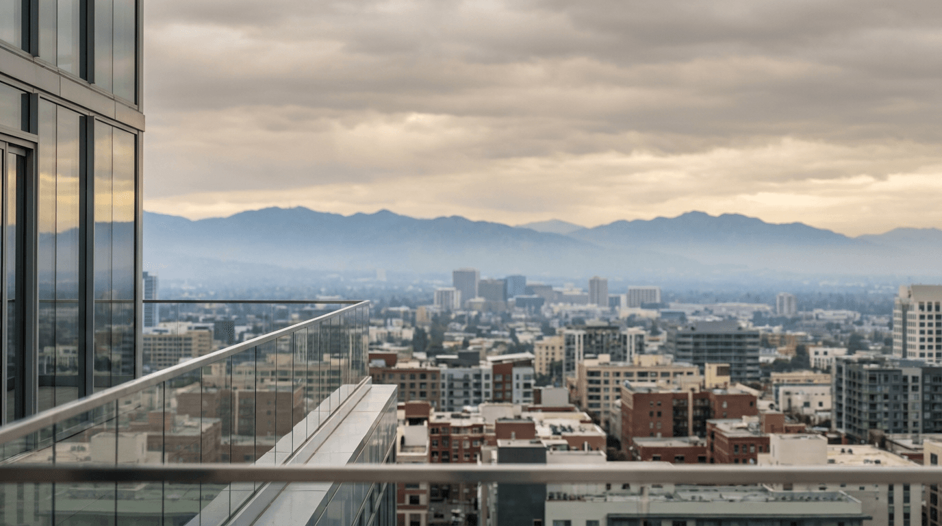 Salt Lake City skyline with mountains in the background